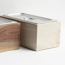 Load image into Gallery viewer, Countertop Compost Bin - Noaway© in Walnut Wood and Stainless Steel
