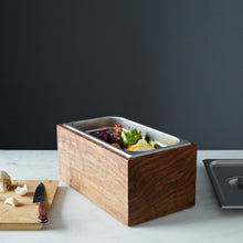Load image into Gallery viewer, Countertop Compost Bin - Noaway© in Walnut Wood and Stainless Steel

