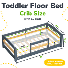 Load image into Gallery viewer, Floor Bed - Crib Size
