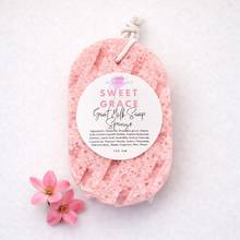 Load image into Gallery viewer, Goat Milk Soap Infused Sponge- Sweet Grace Type Scent - Lasts up to 6 weeks
