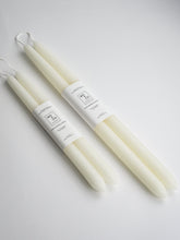 Load image into Gallery viewer, Natural White | Dipped Beeswax Taper Candles
