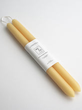 Load image into Gallery viewer, Natural Gold | Dipped Beeswax Taper Candles
