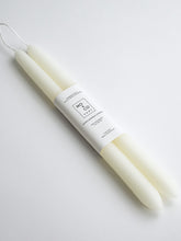 Load image into Gallery viewer, Natural White | Dipped Beeswax Taper Candles
