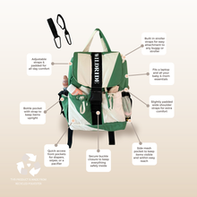 Load image into Gallery viewer, Recycled Adult Backpack Green Graphic
