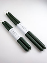 Load image into Gallery viewer, Forest Green | Dipped Beeswax Taper Candles
