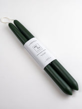 Load image into Gallery viewer, Forest Green | Dipped Beeswax Taper Candles
